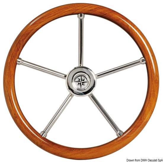 Volante corona in teak mm 400